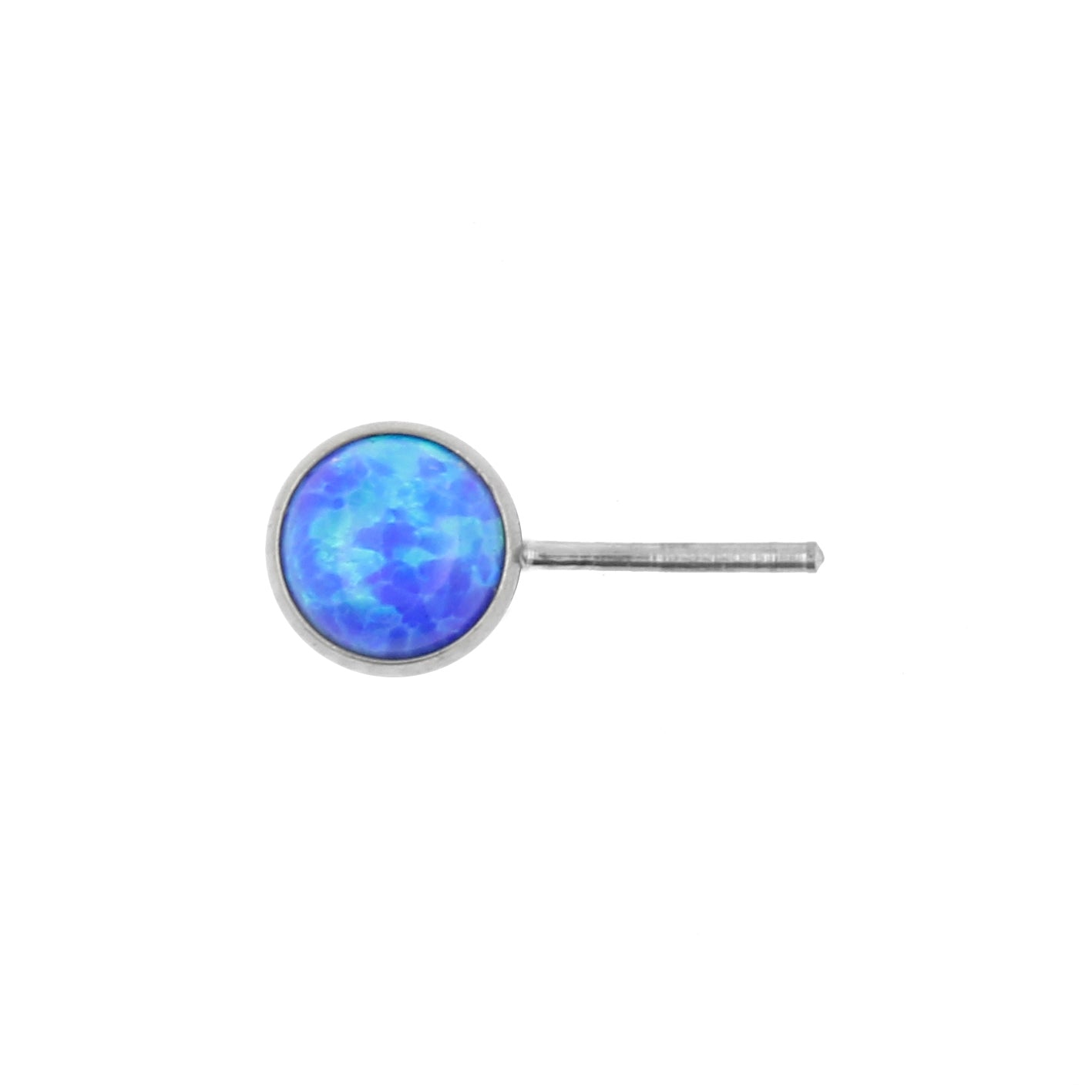 Titanium Opal Disc 90 Degrees - Sapphire Blue Opal