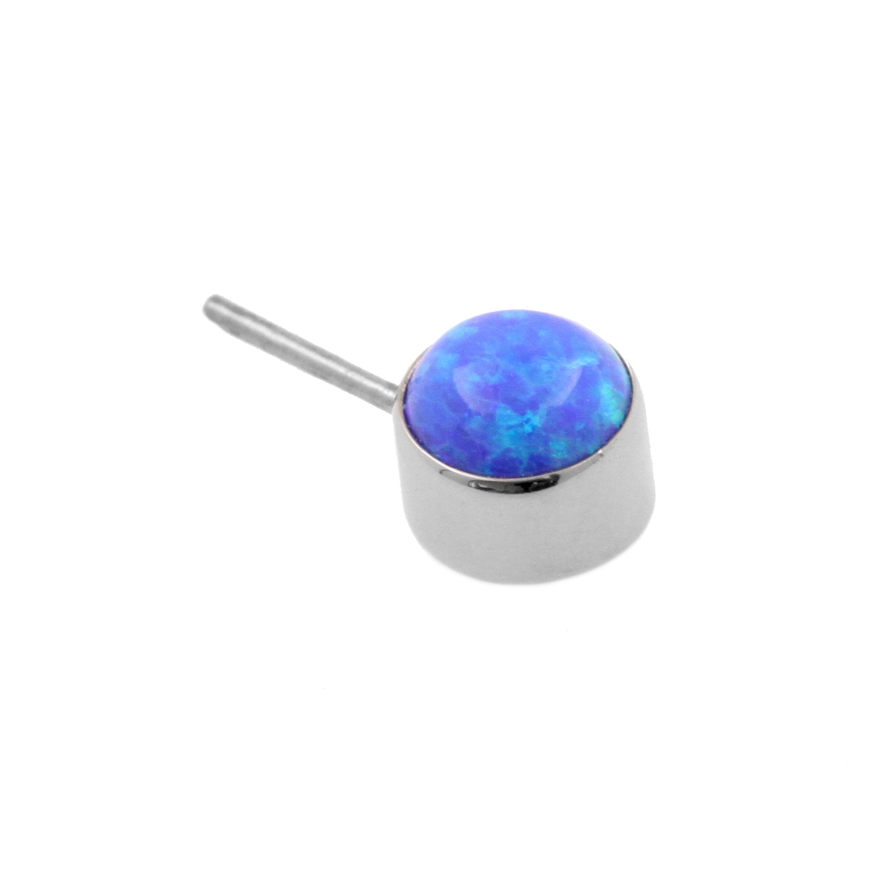 Titanium Opal Disc 90 Degrees - Sapphire Blue Opal