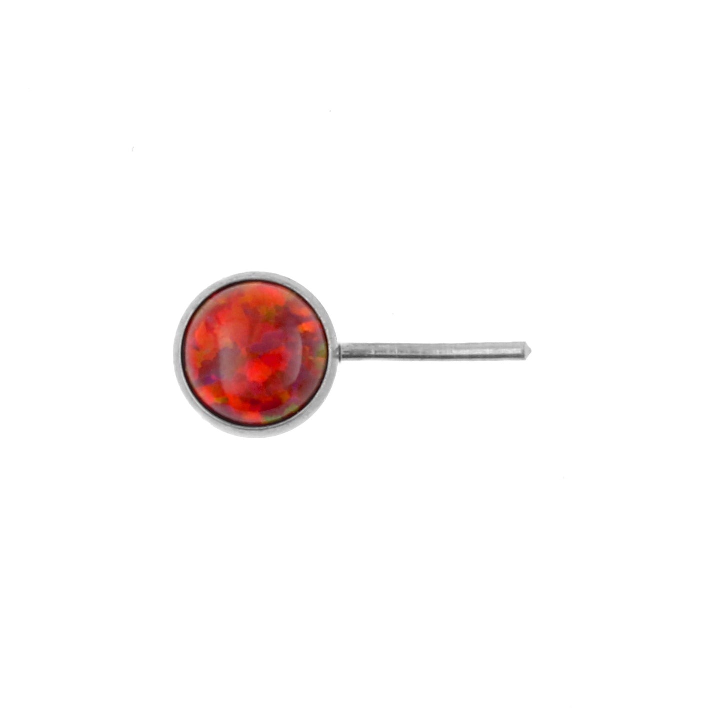 Titanium Opal Disc 90 Degrees - Red Opal