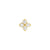 Nickel-Free Stainless Steel Premium Zirconia Quatrefoil Gold