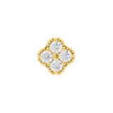 Nickel-Free Stainless Steel Threadless Top With Zirconia - Quad Gold
