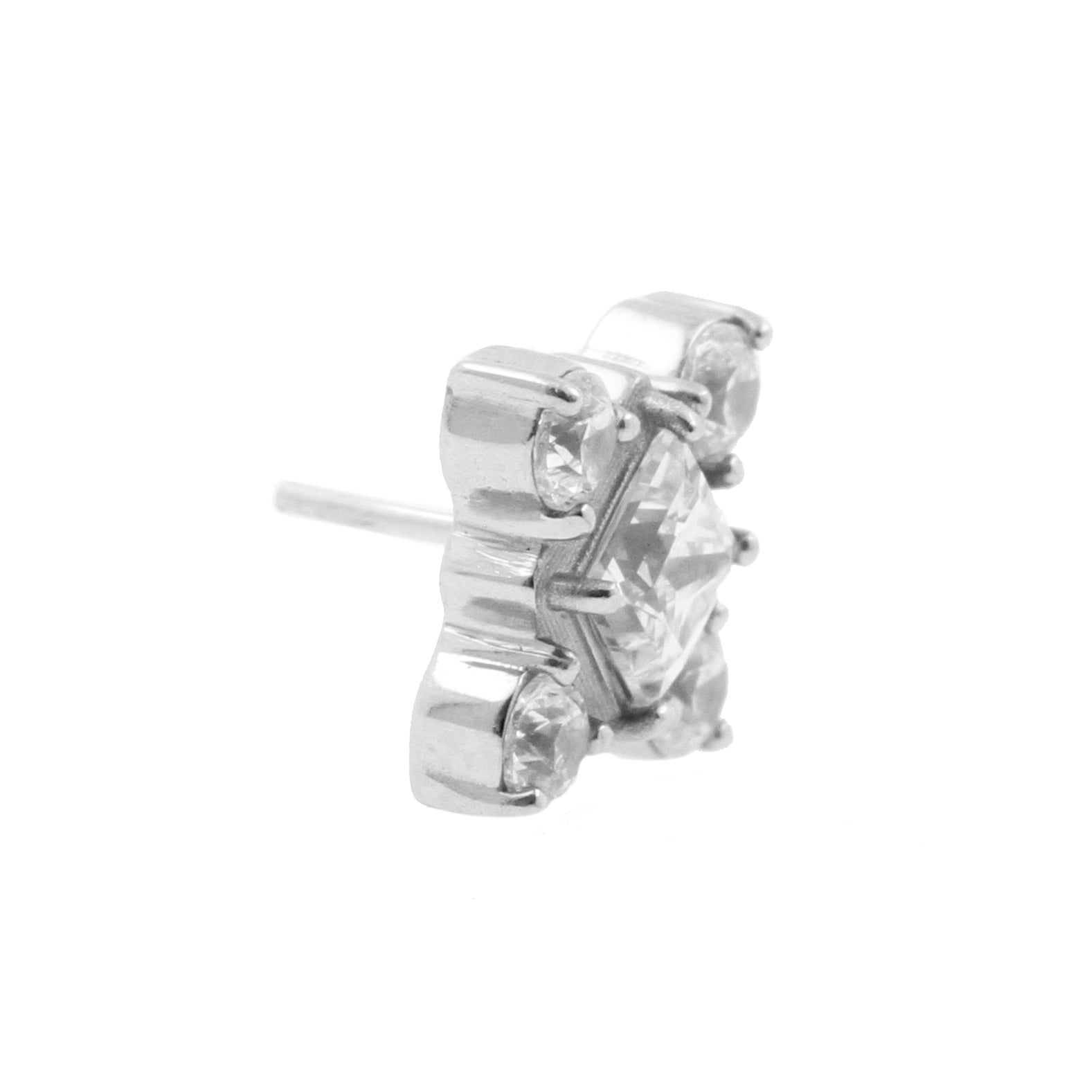 Nickel-Free Stainless Steel Square Cluster Attachment - Silver