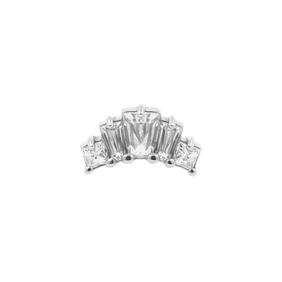 Nikkelvrij Stalen Tiara Attachment - Zilver