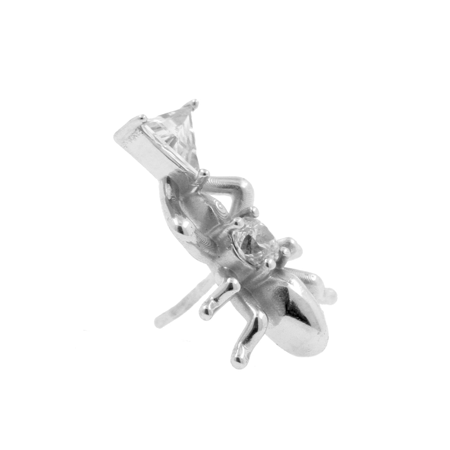 Nikkelvrij Stalen Triangle Beetle Attachment - Zilver