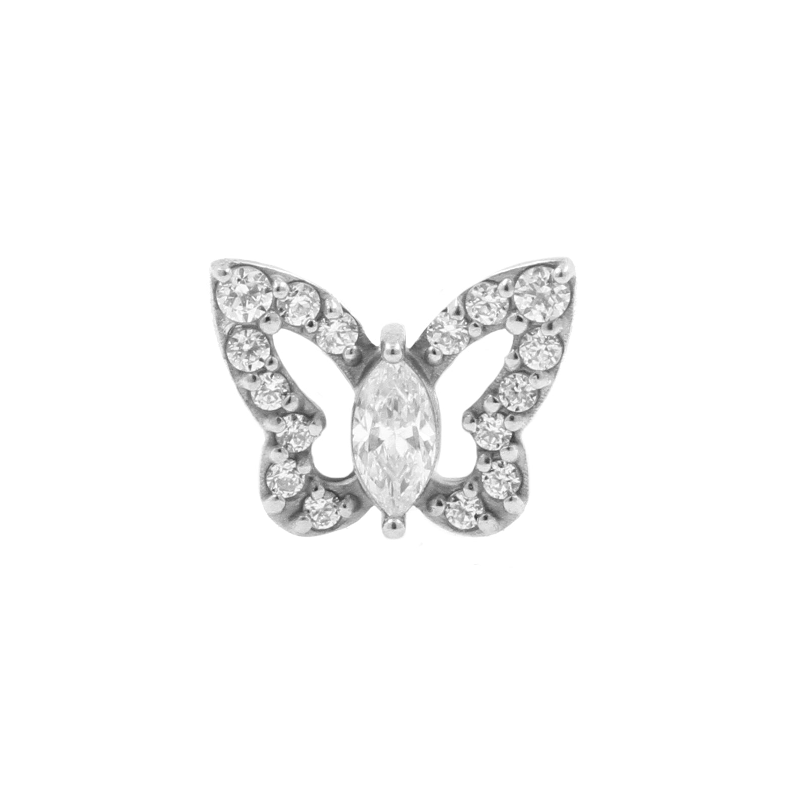 Nikkelvrij Stalen Butterfly Attachment - Clear