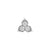 Platina Triple Flower Met Diamant