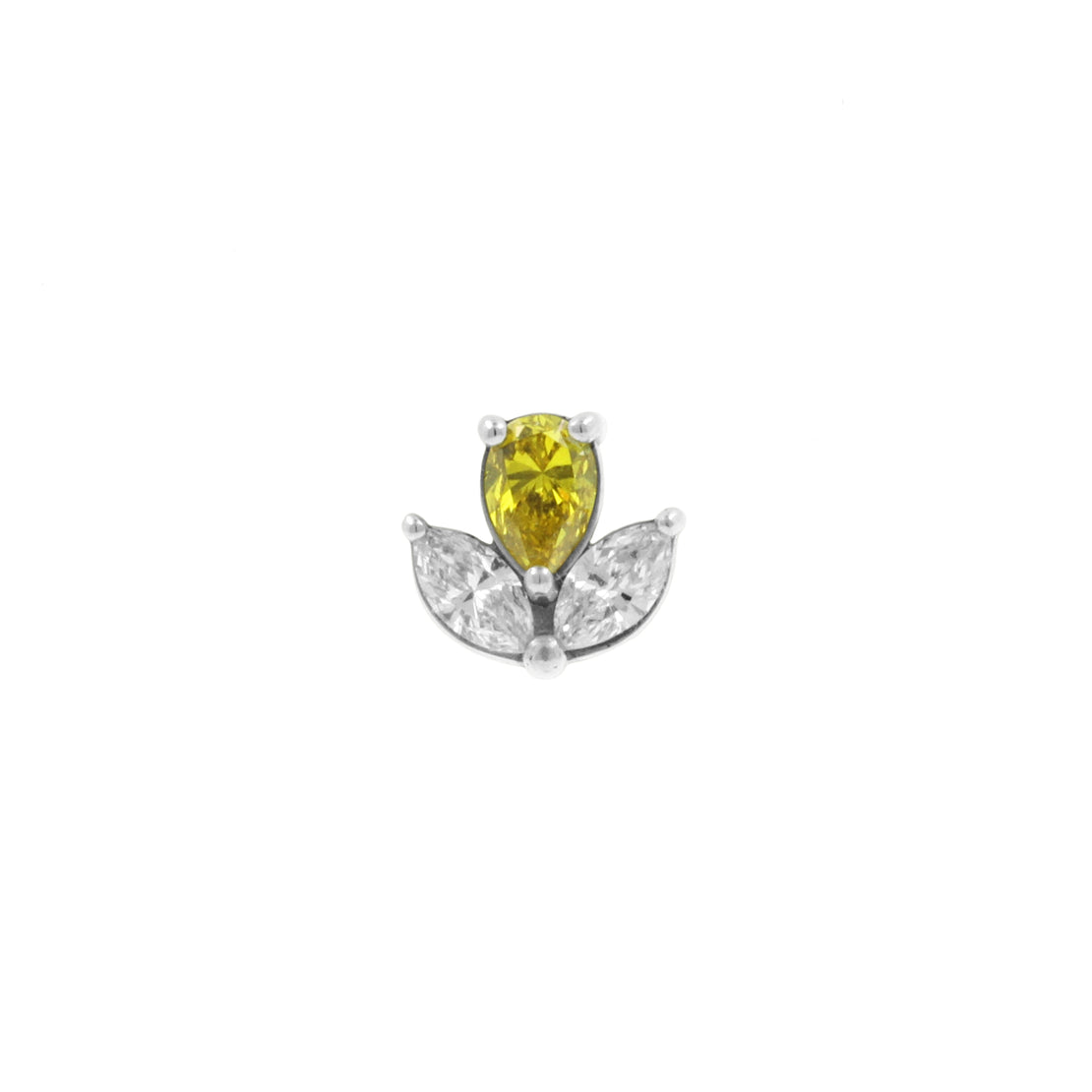 Platin Marquise Flower mit Diamanten