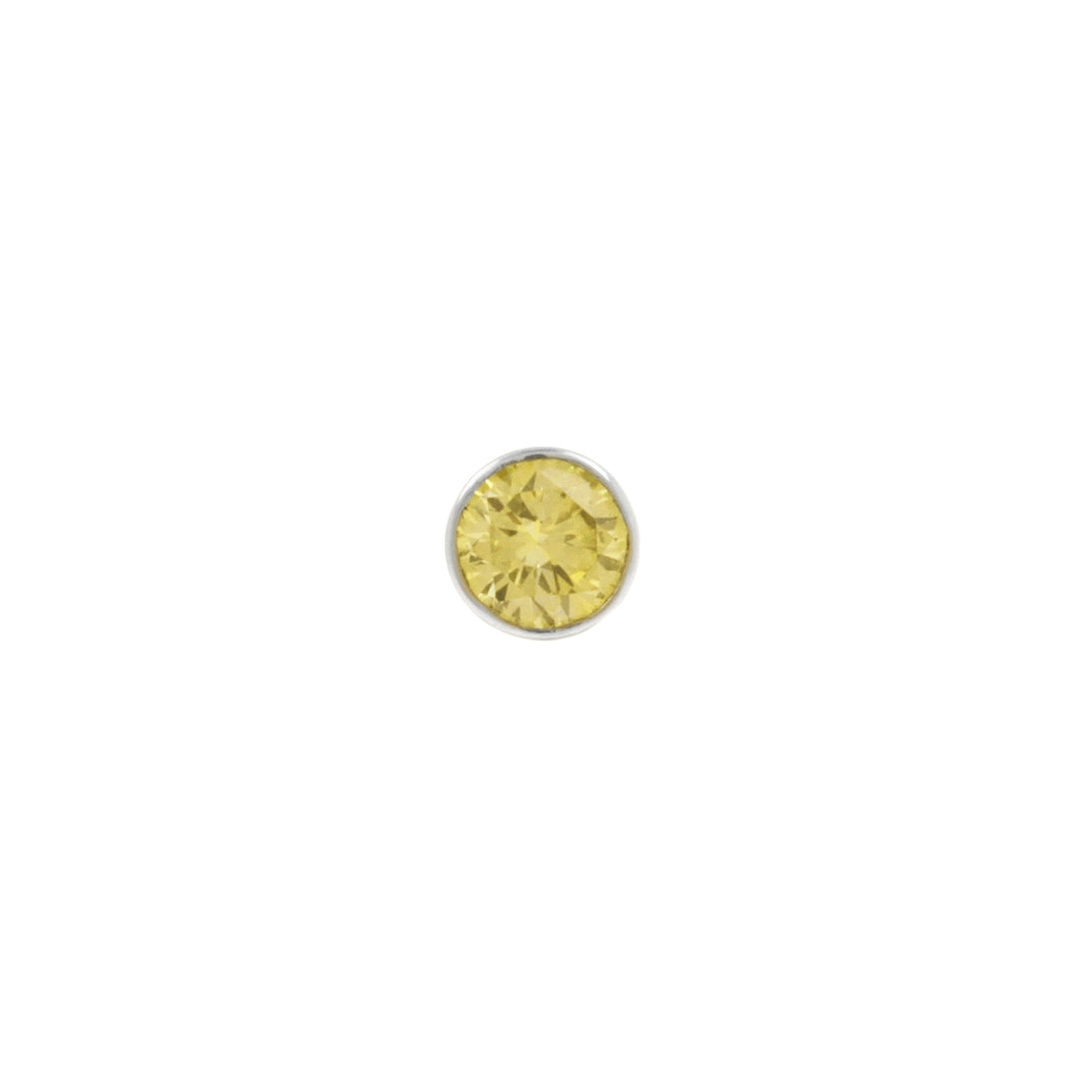 Platinum Disc With Yellow Diamond