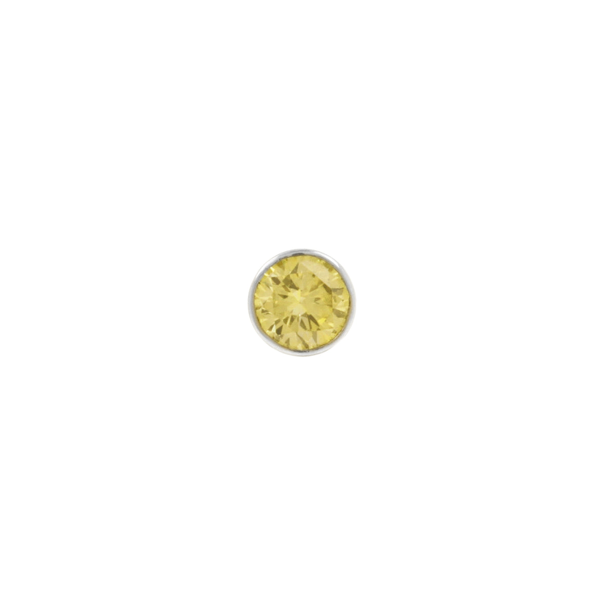 Platinum Disc With Yellow Diamond
