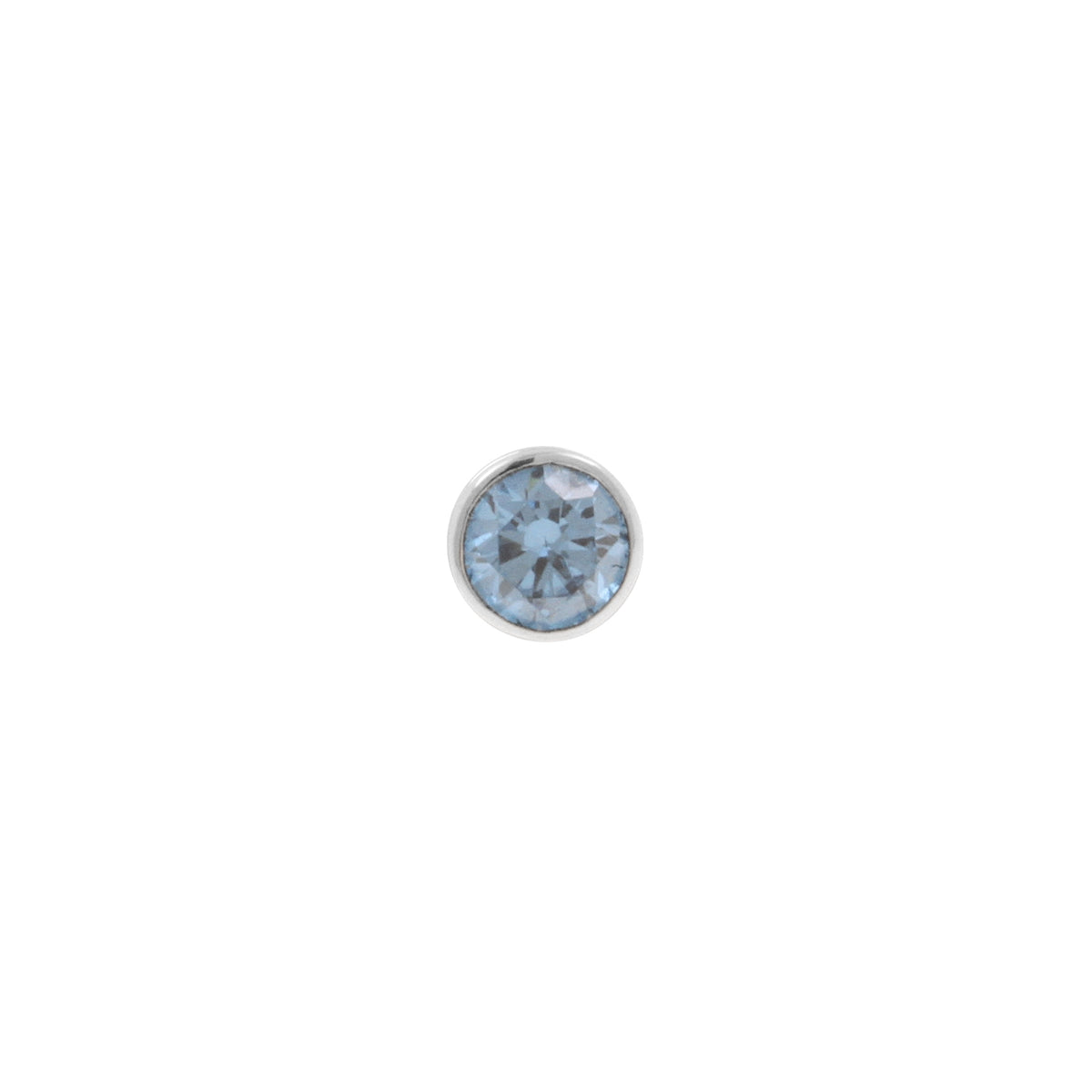 Platinum Disc With Blue Diamond
