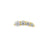Nickel-Free Stainless Steel Zirconia Curve Left - Gold
