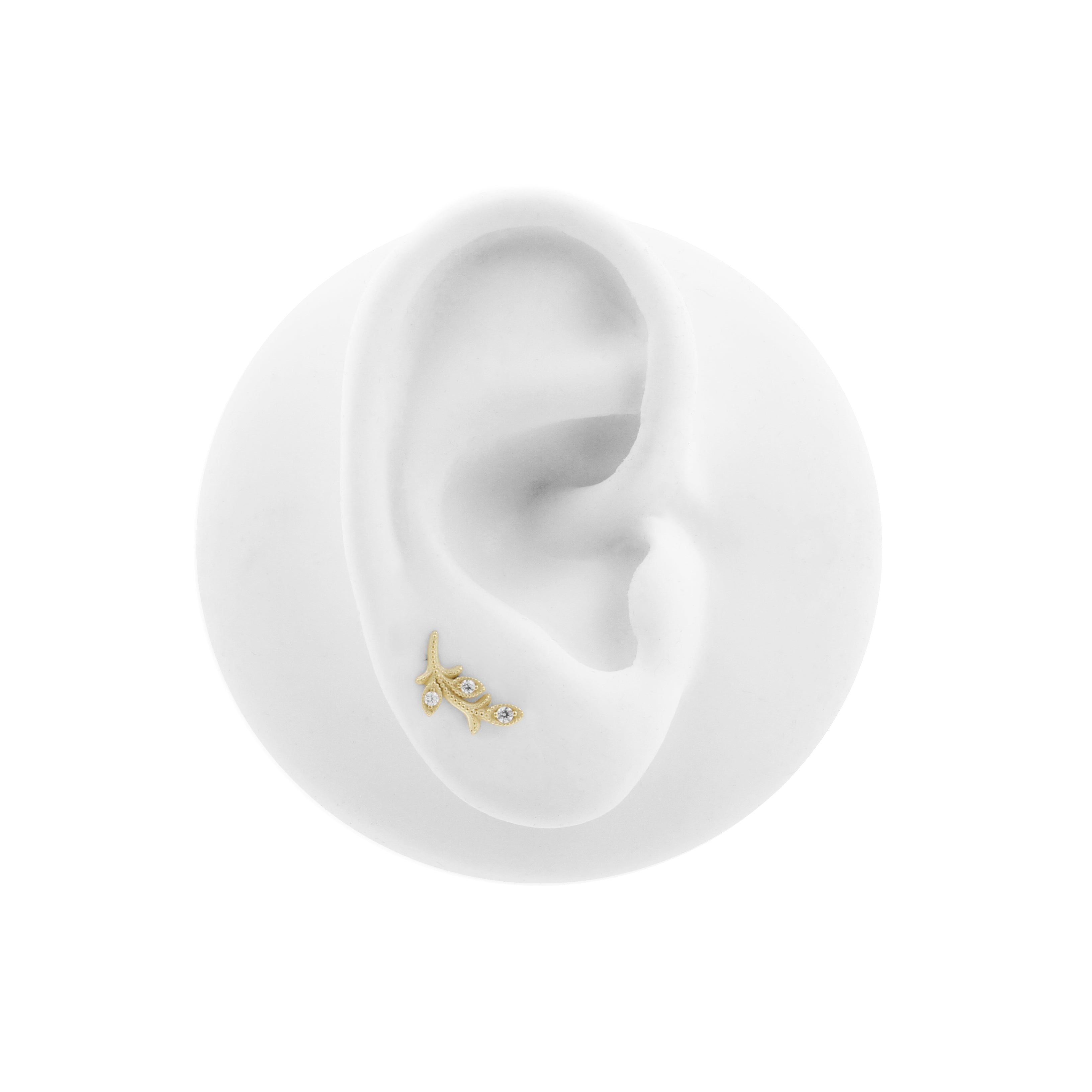 Nikkelvrij Staal - Zirkonia Vine - Goud