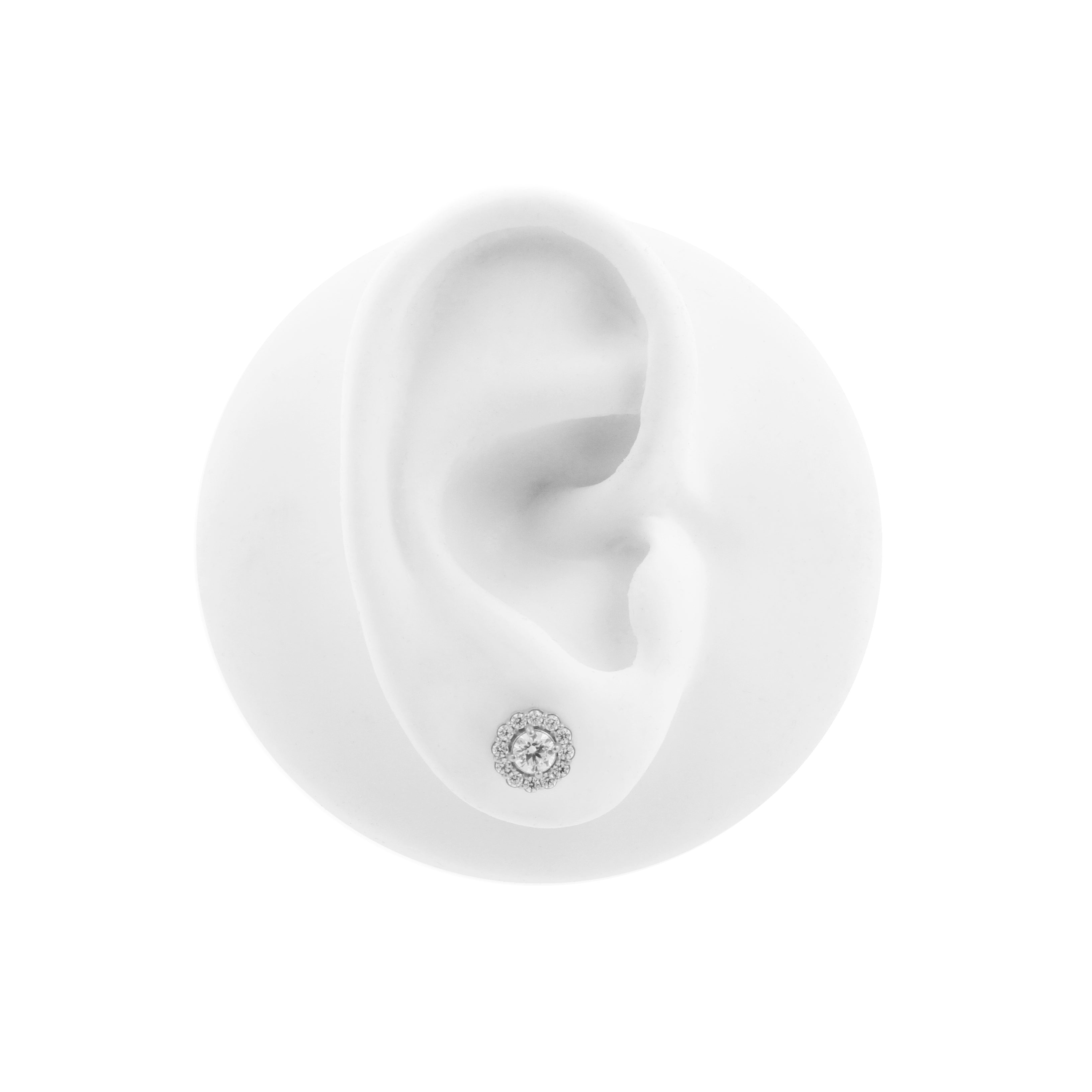 Nikkelvrij Staal - Zirkonia Large Disc - Zilver