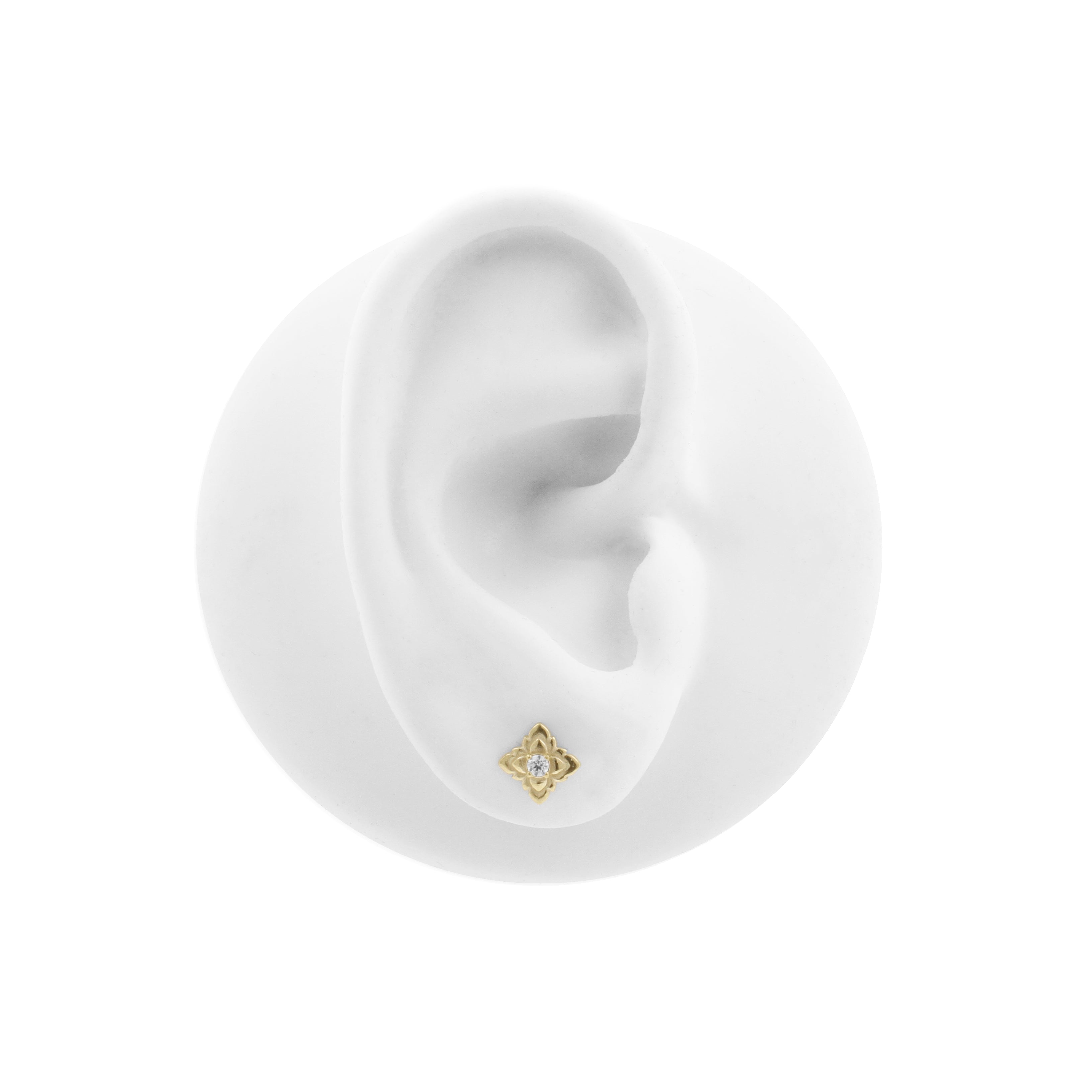 Nikkelvrij Staal - Zirkonia Vintage Star - Goud