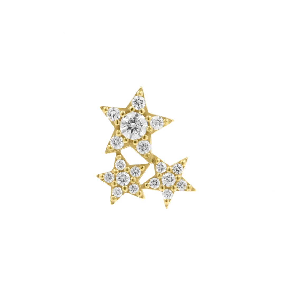Nickel-Free Stainless Steel - Zirconia Stars - Gold