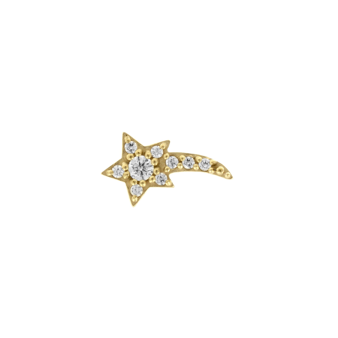 Nickel-Free Stainless Steel - Zirconia Shooting Star - Gold