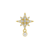 Nikkelvrij Staal - Zirkonia Star Dangle - Goud