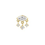Nikkelvrij Staal - Zirkonia Eye Dangle - Goud