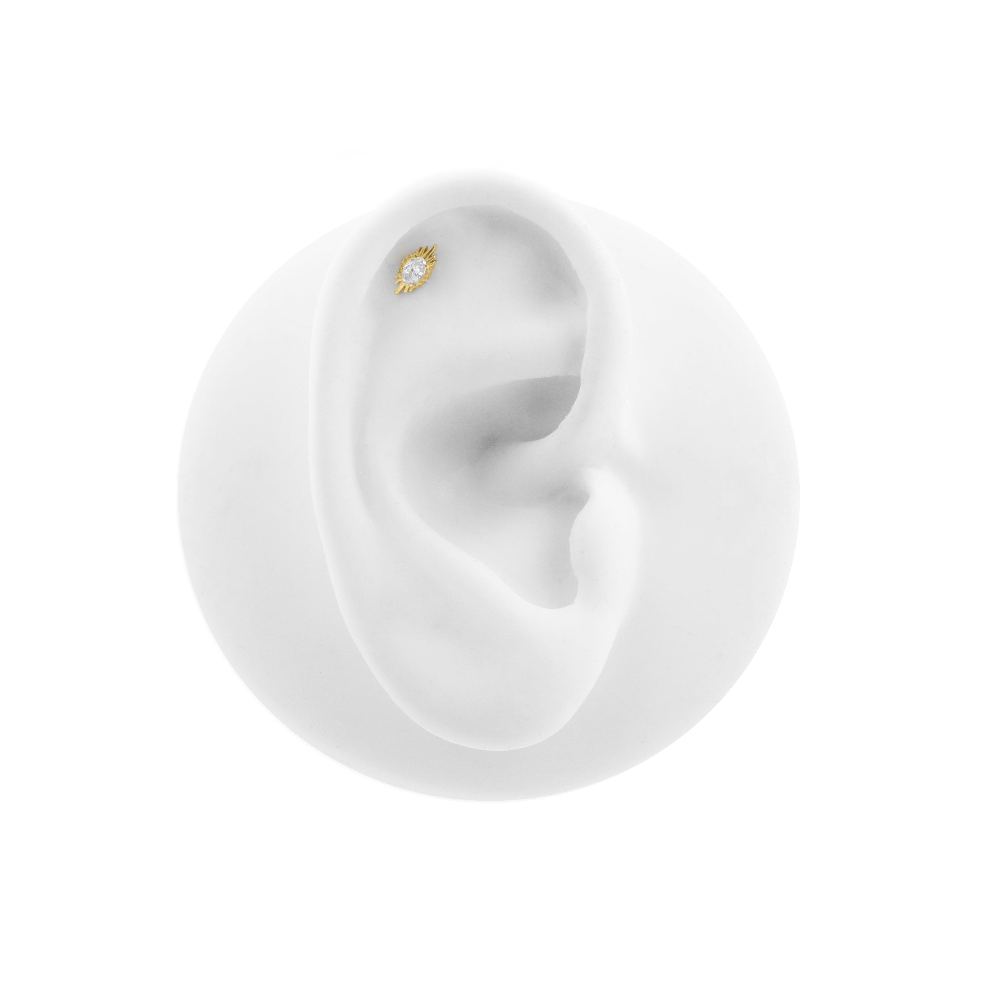 Surgical Steel Starburst Top - Gold