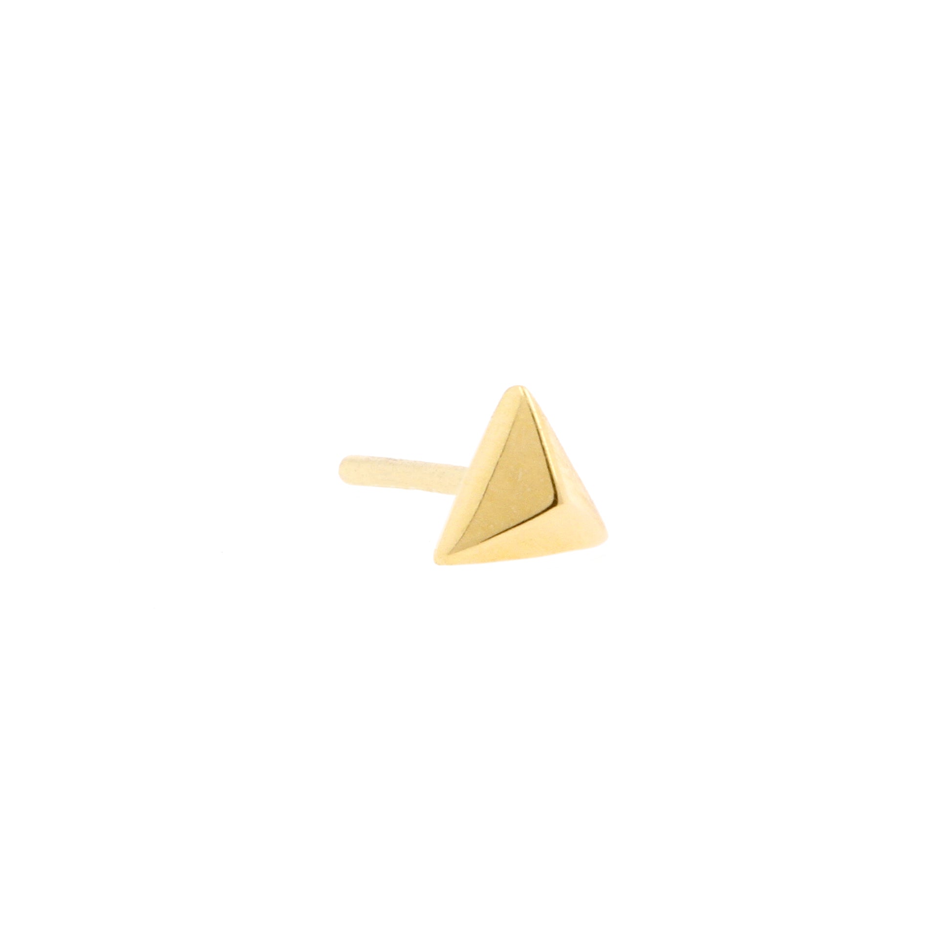 18 Karat Gold Stud Triangle