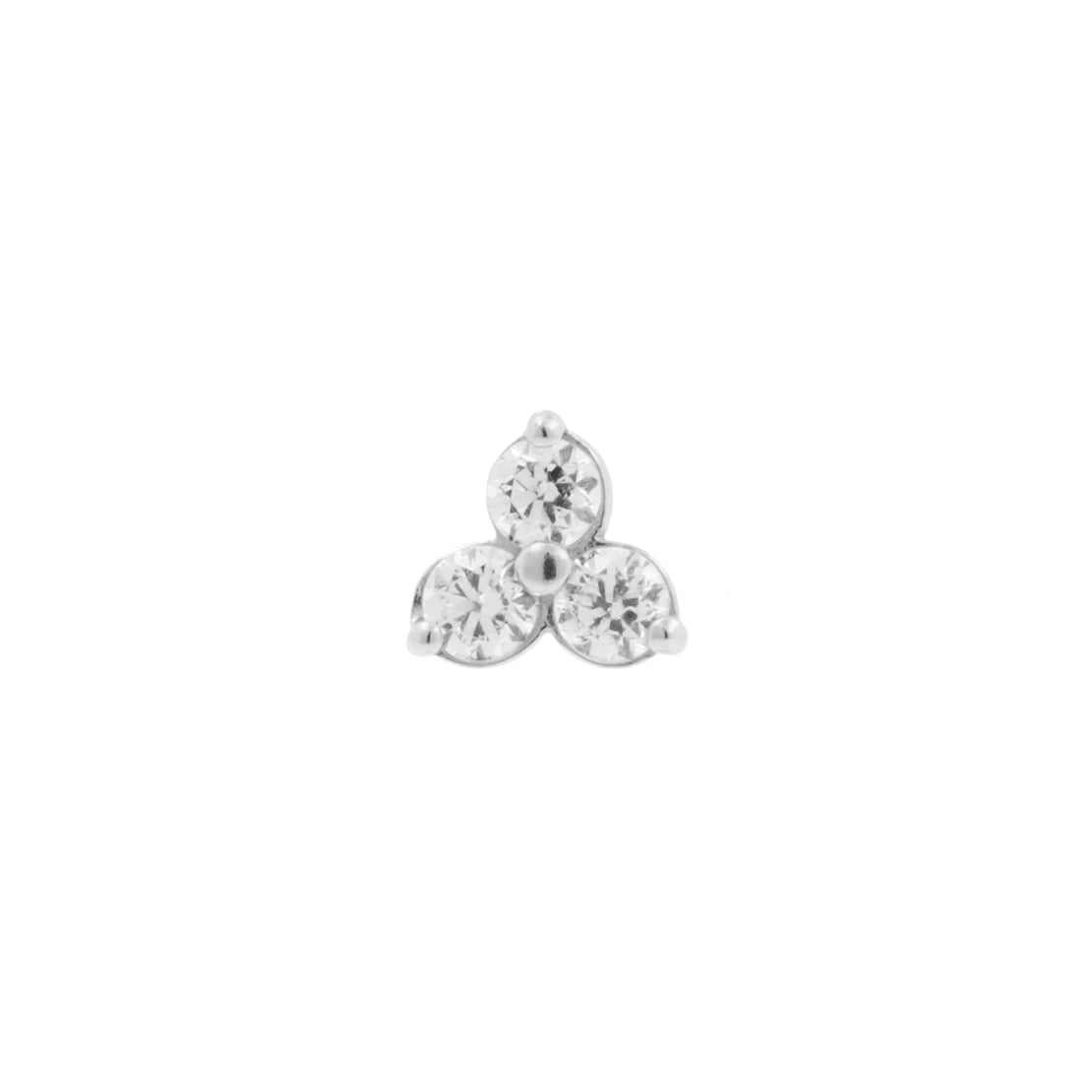 18 Karat White Gold Zirconia Trinity