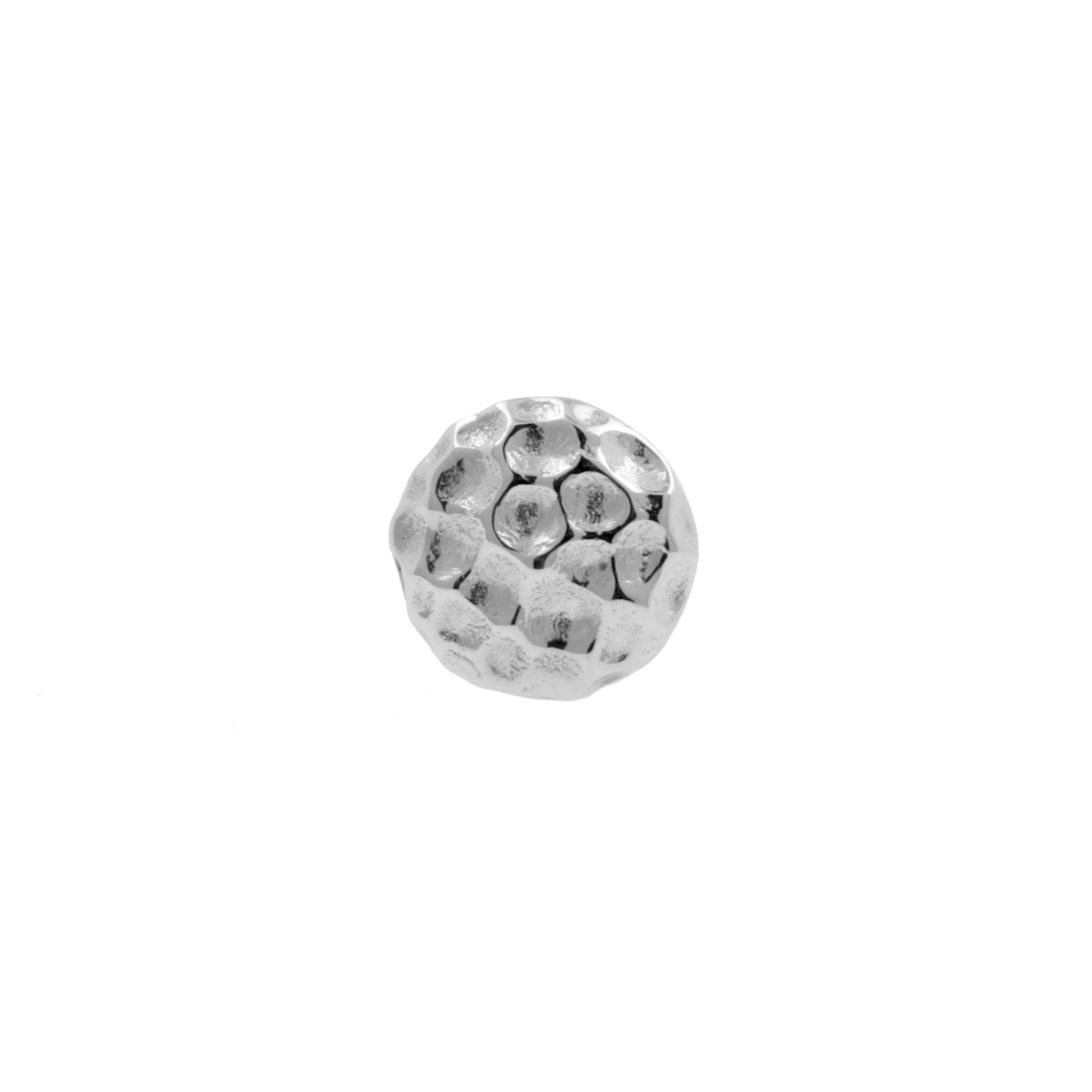 18 Karat White Gold Texture Disc