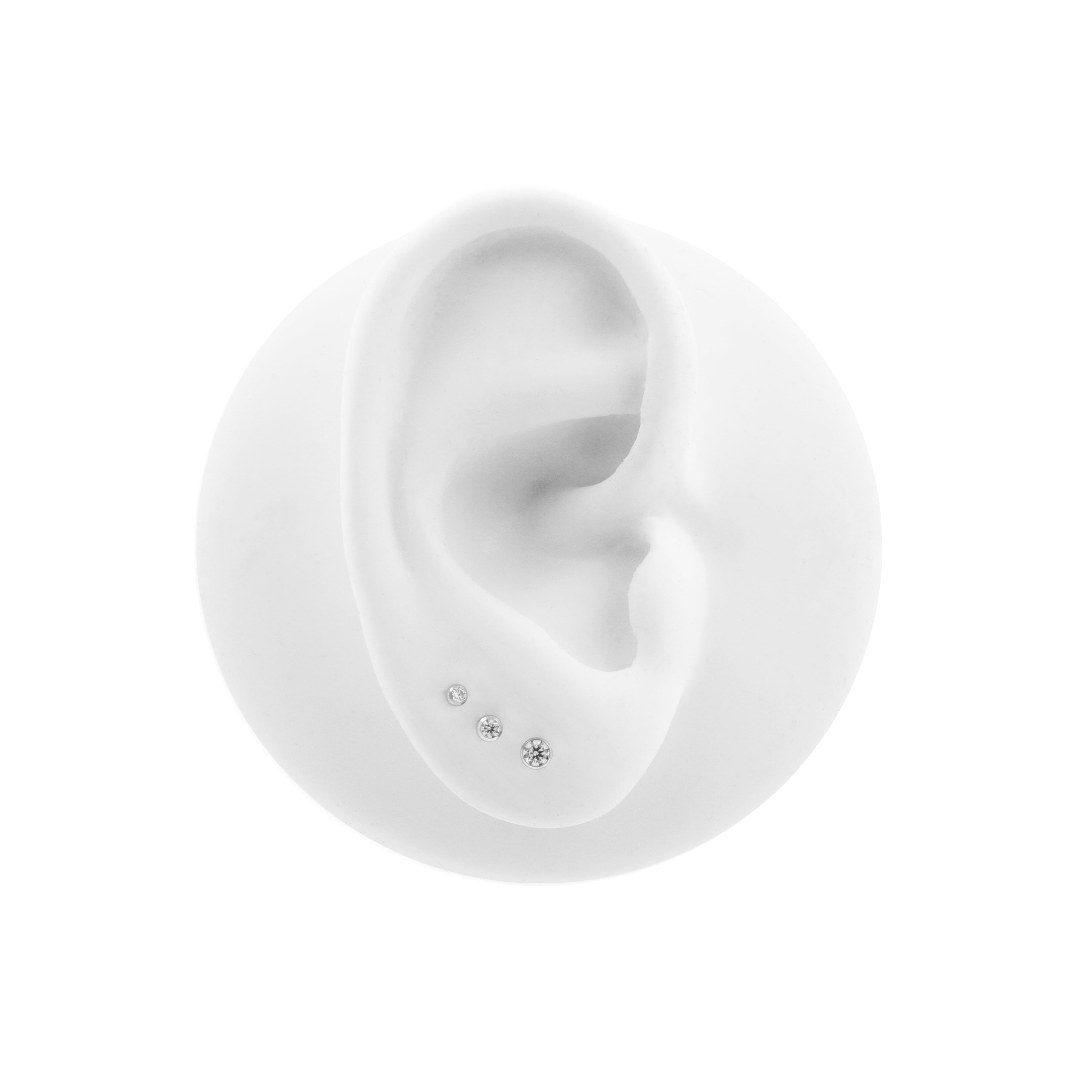 Titanium Balletje met Zirkonia Zilver