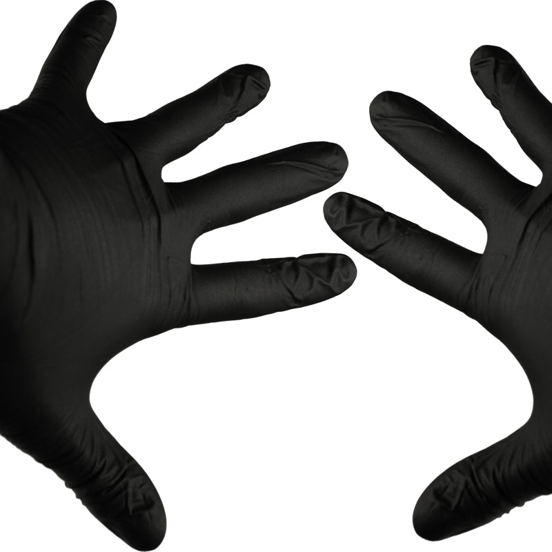 Nitril Black Gloves - 8 Pieces Black