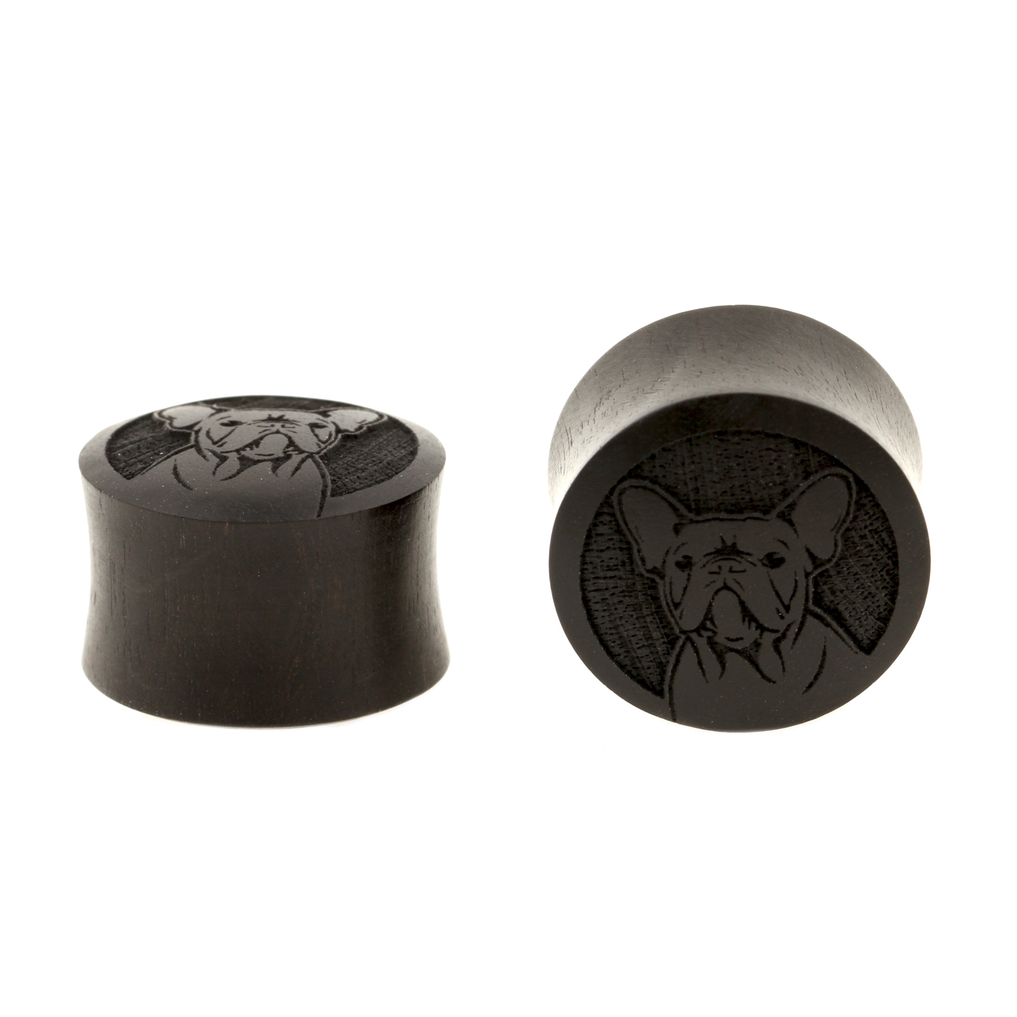 Houten Frenchies Plugs - Areng Zwart