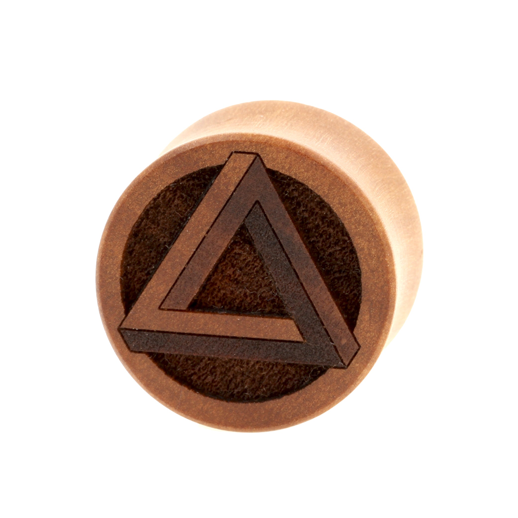Houten Penrose Triangle Plugs - Sawo Roodbruin