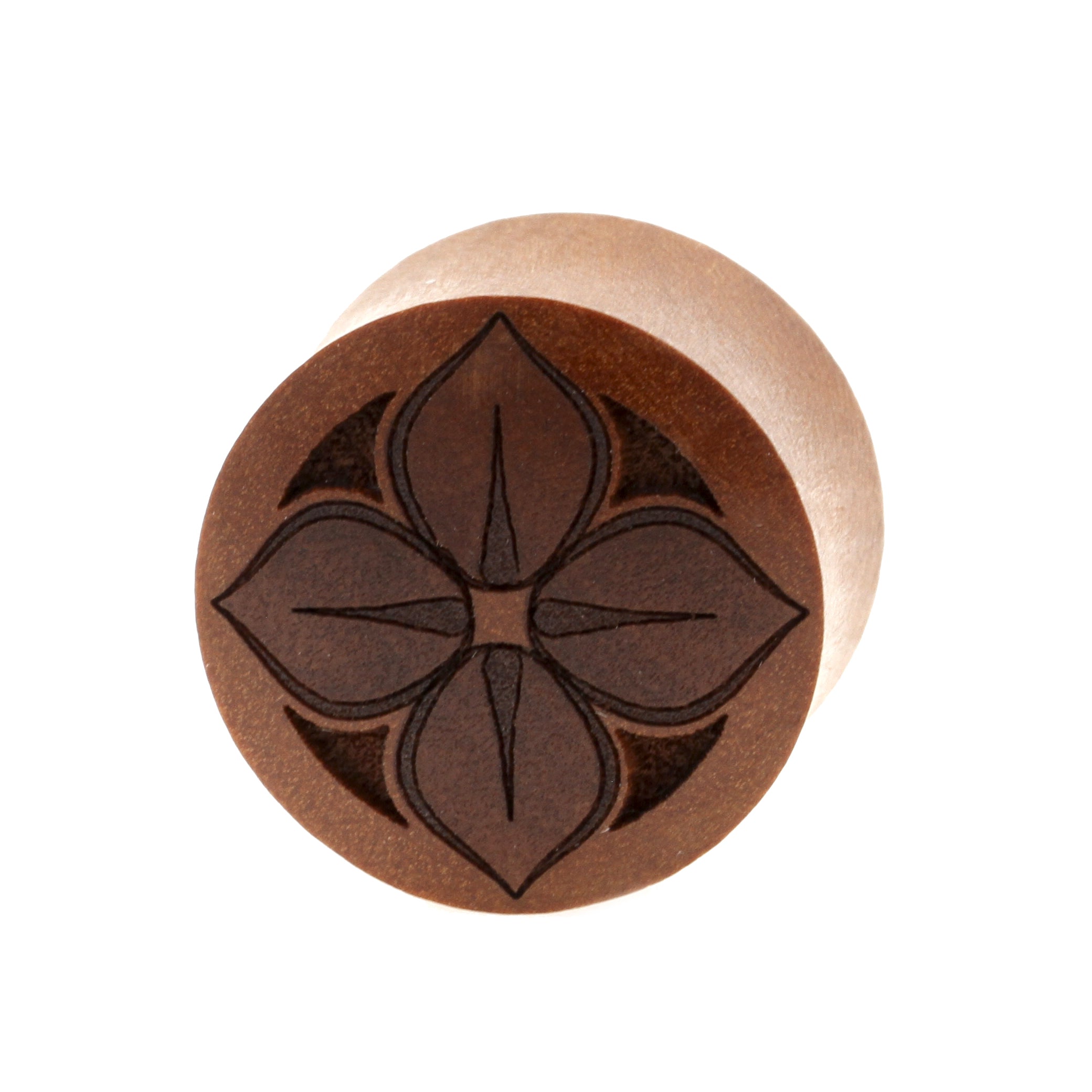 Wood Lotus Plugs - Sawo Red Brown