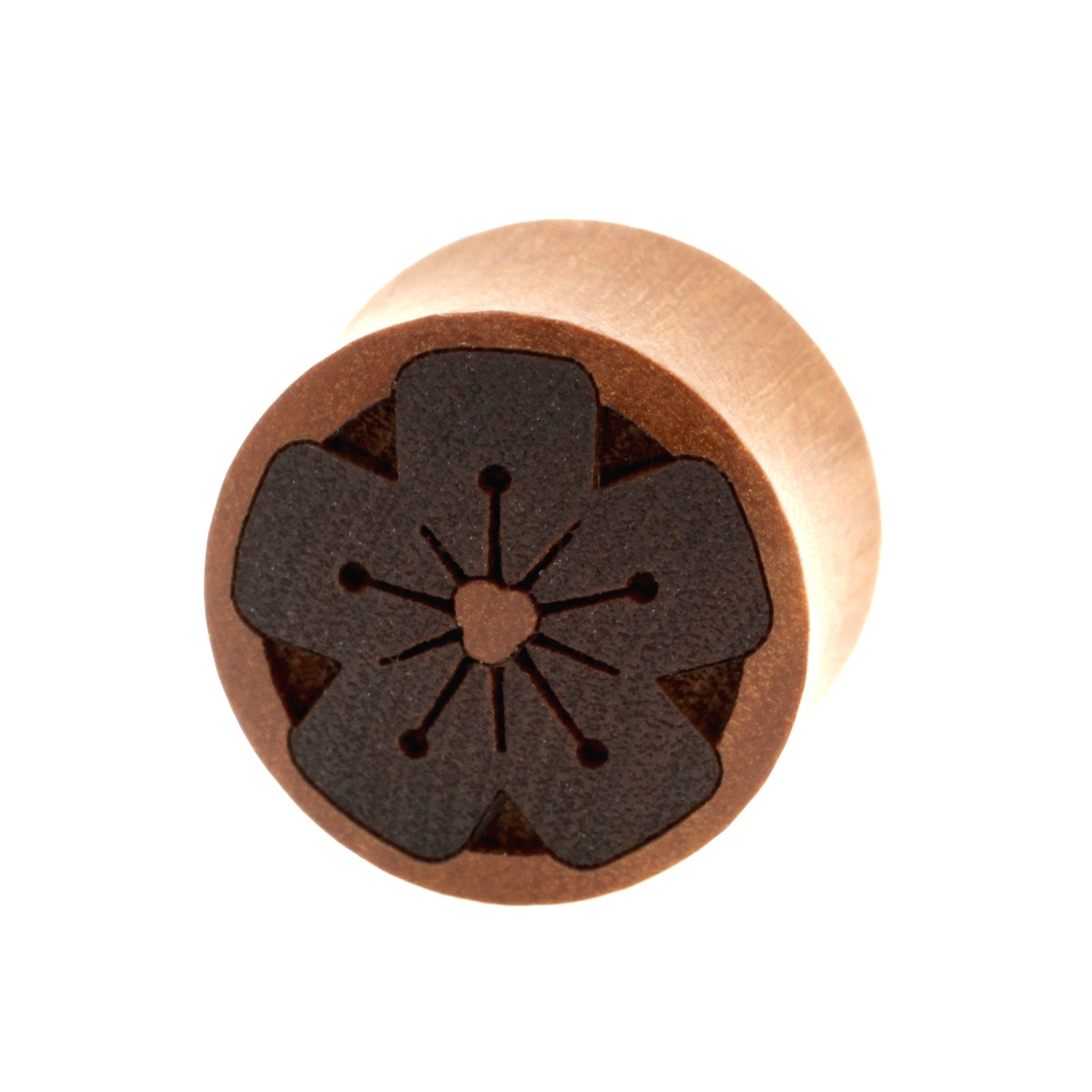 Wood Sakura Plugs - Sawo Red Brown