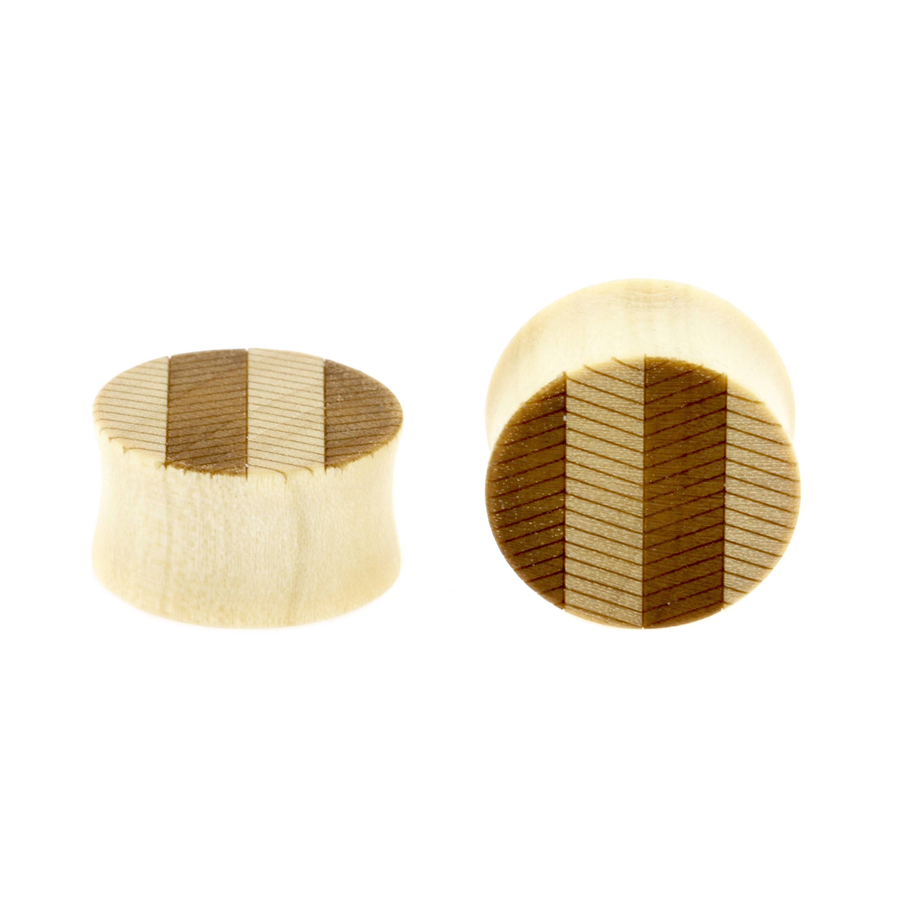 Houten Zig Zag Plugs - Crocodile Houten Licht Bruin
