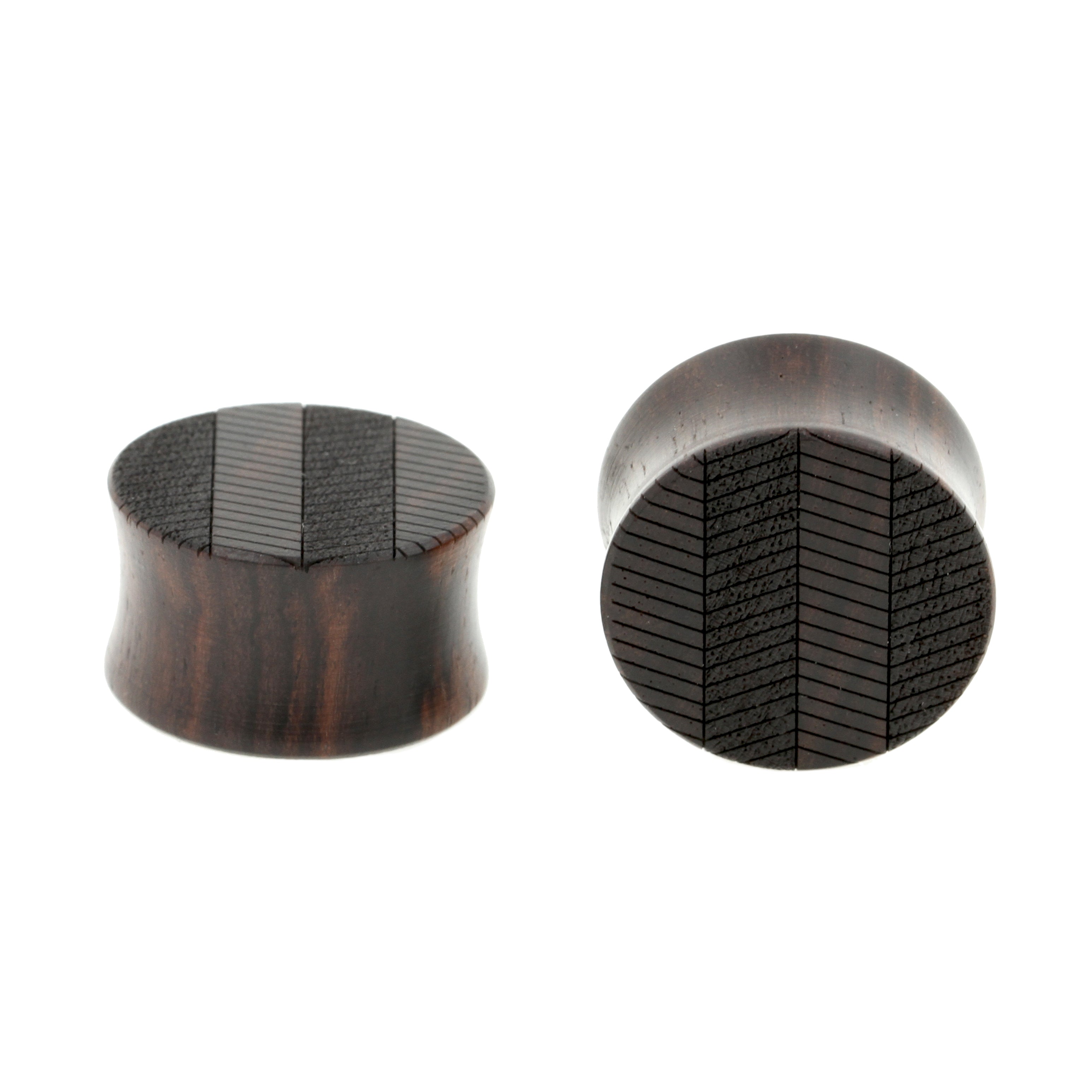 Houten Zig Zag Plugs - Sono Houten Donkerbruin
