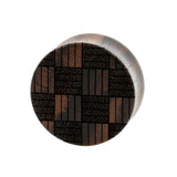 Holz Weaved Squares Plugs - Dunkelbraunes Sono-Holz