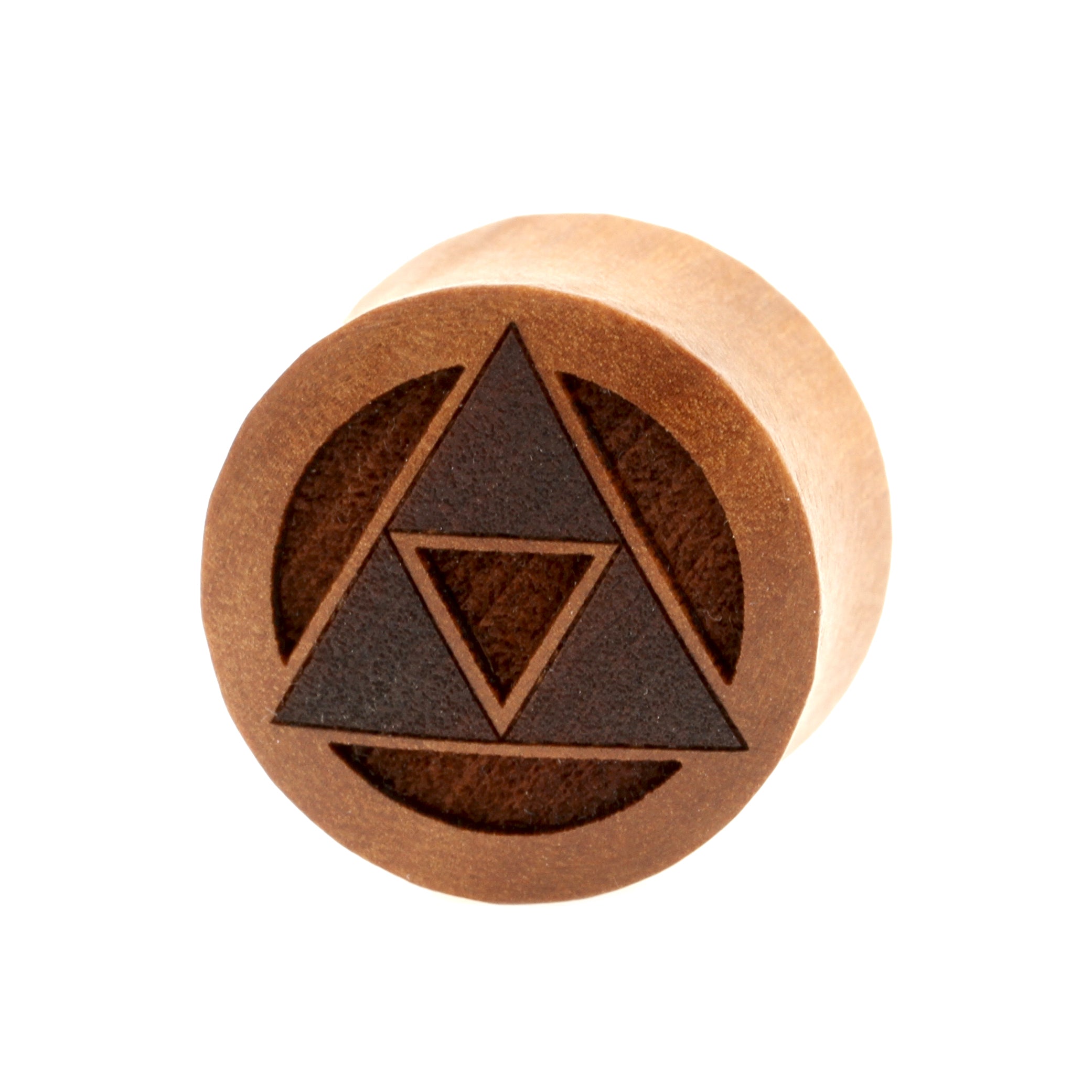 Houten Triforce Plugs  - Sawo Houten Roodbruin