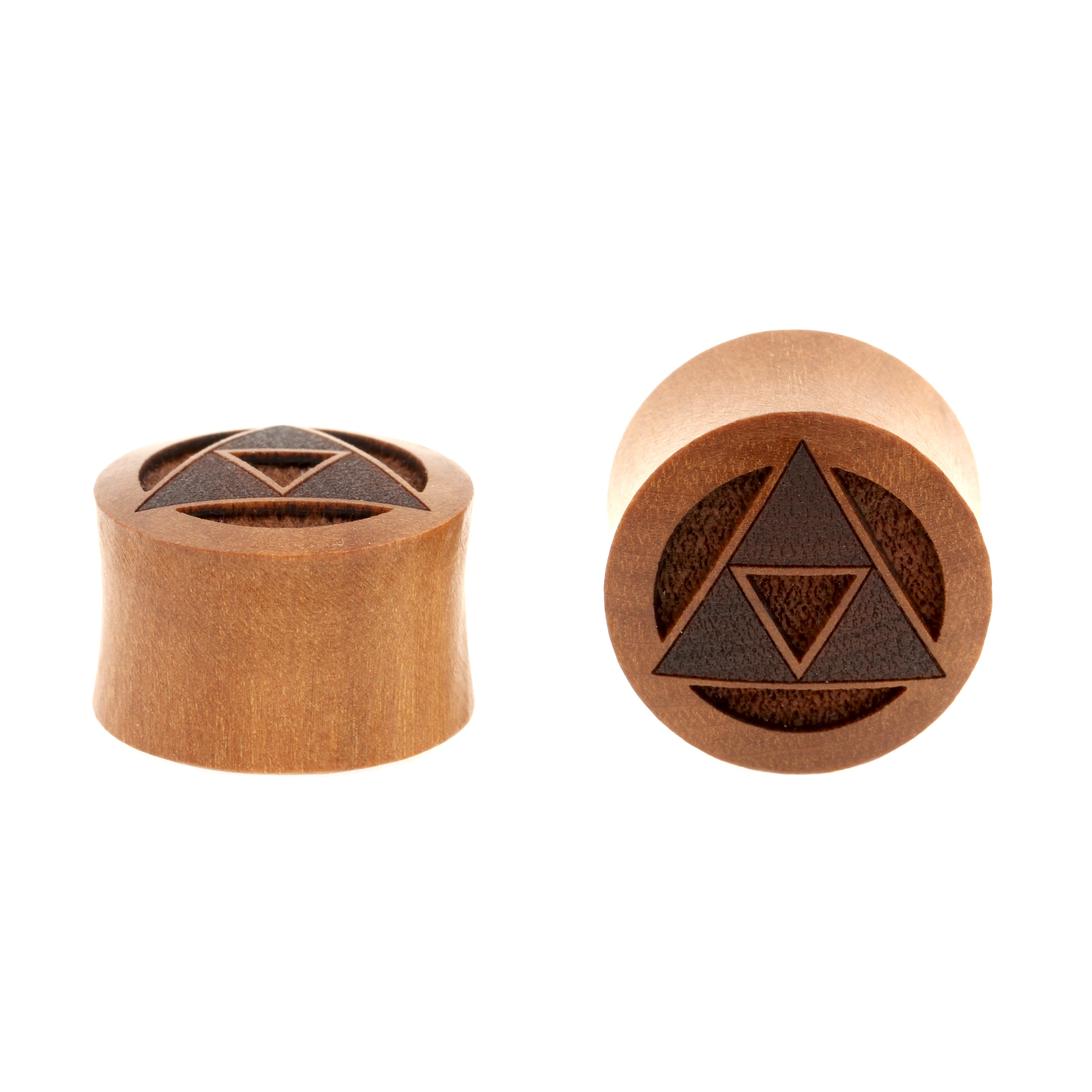 Houten Triforce Plugs  - Sawo Houten Roodbruin