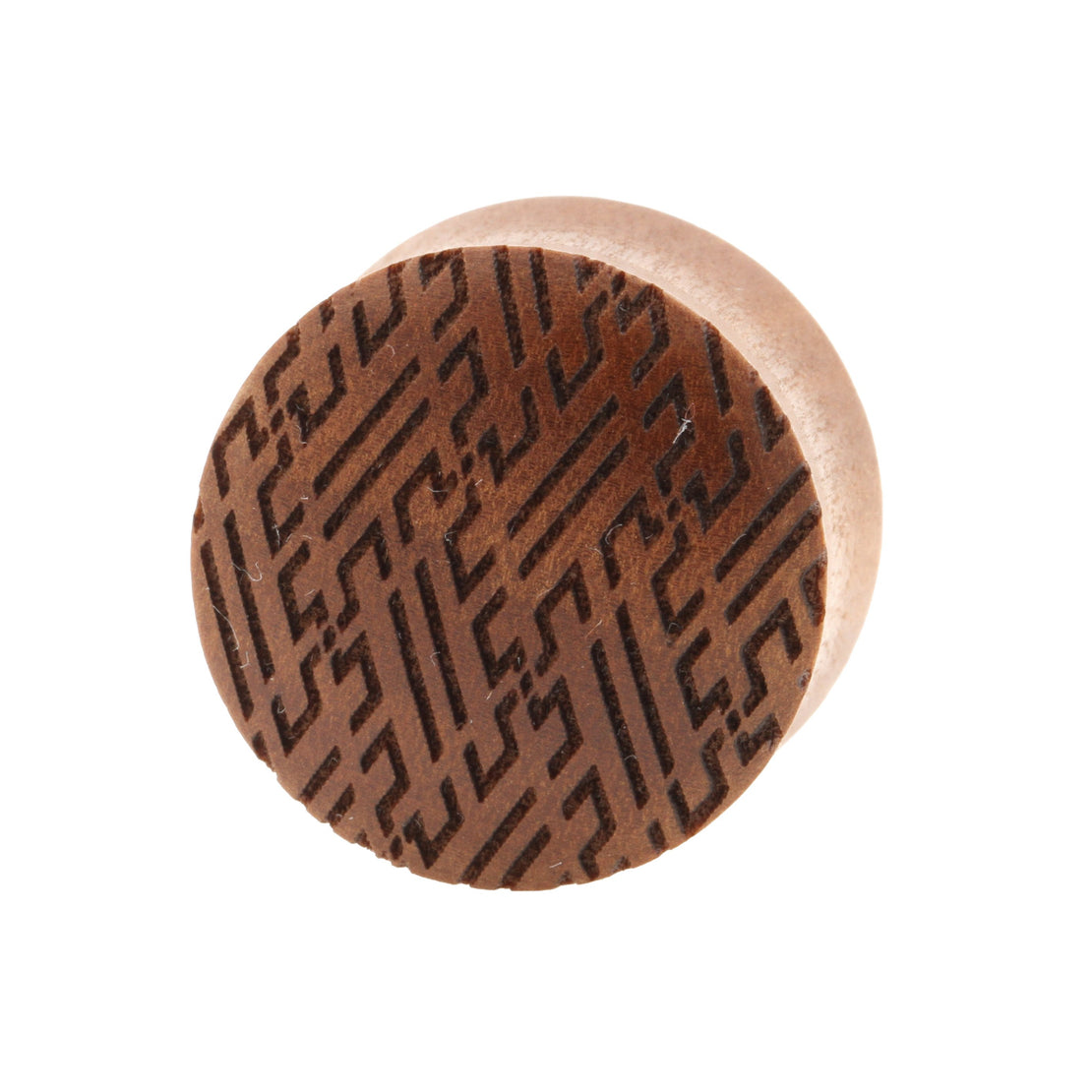 Houten Japanese Manji Pattern Plugs - Sawo Roodbruin