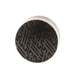 Houten Japanese Manji Pattern Plugs - Areng Zwart