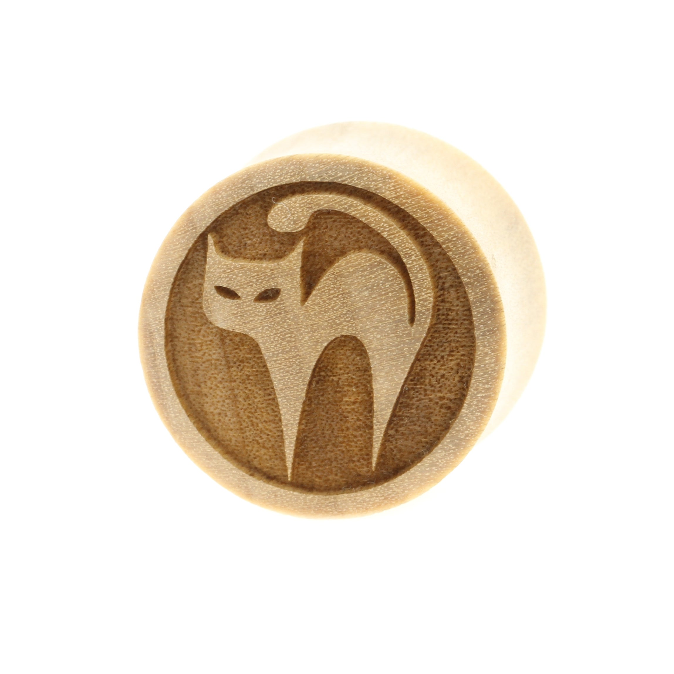 Houten Balinese Kattenplugs Licht Bruin
