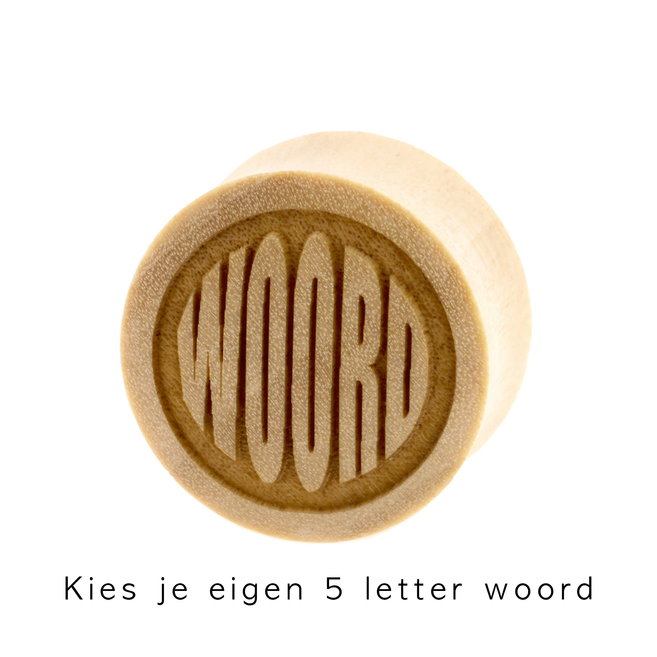 Houten Custom Woord Plugs - Crocodile Licht Bruin