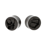 Houten Book Plugs - Areng Houten Zwart