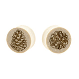 Houten Pinecone Plugs - Crocodile Houten Licht Bruin