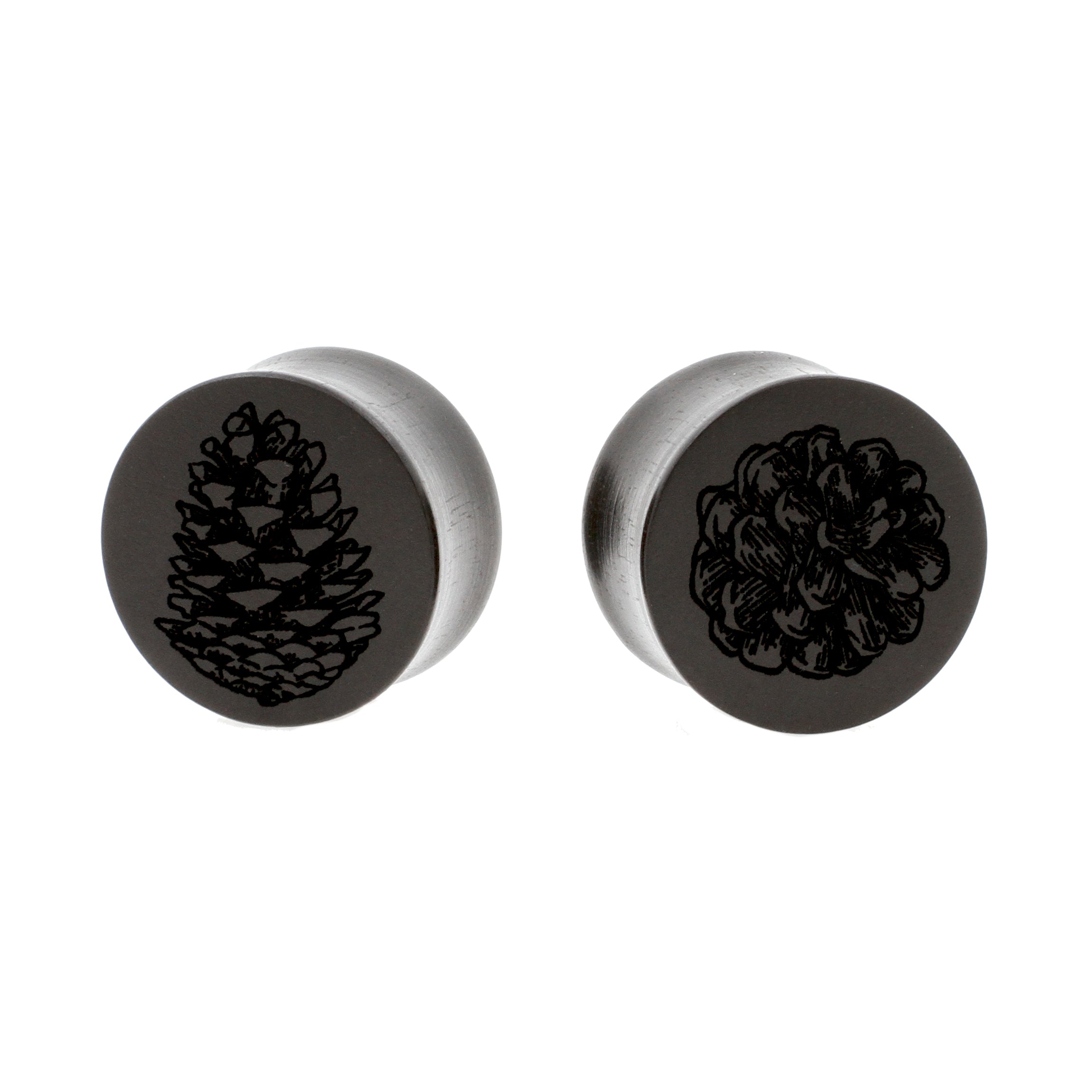 Houten Pinecone Plugs - Areng Houten Zwart