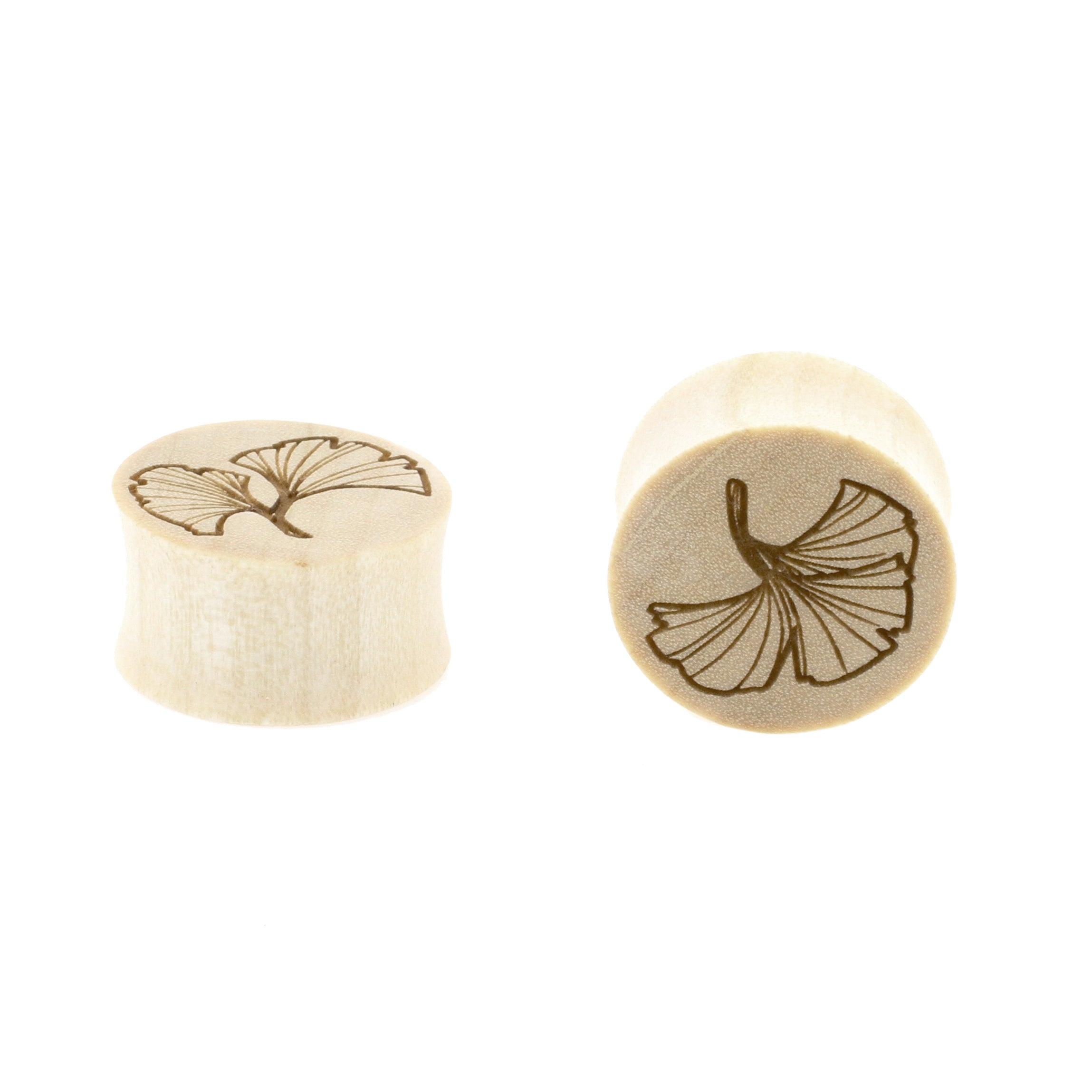 Houten Ginko Plugs - Crocodile Houten Licht Bruin