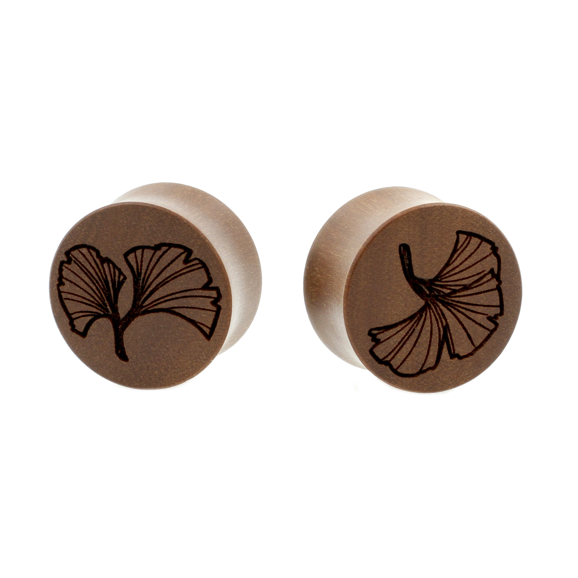 Houten Ginko Plugs - Sawo Houten Roodbruin