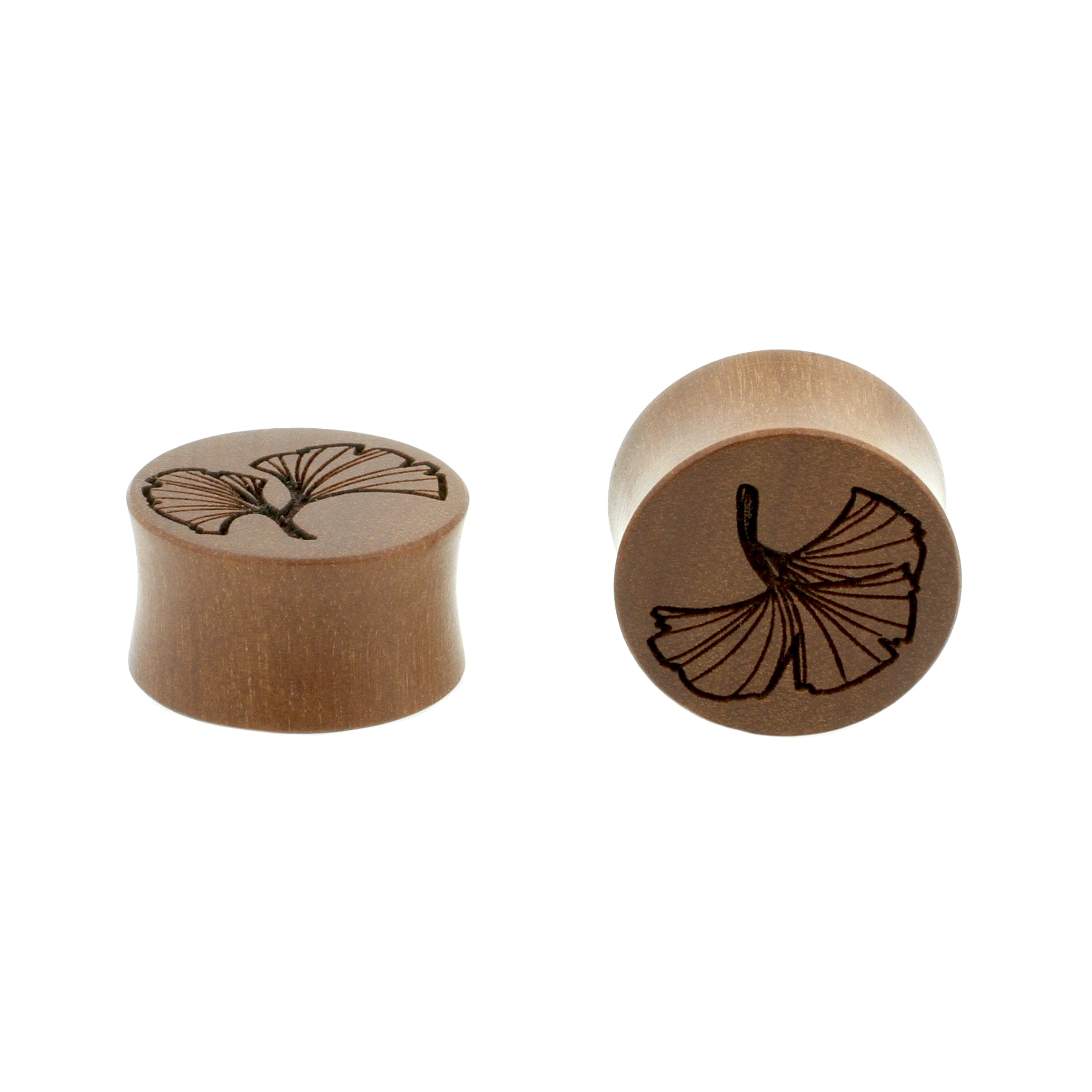 Houten Ginko Plugs - Sawo Houten Roodbruin