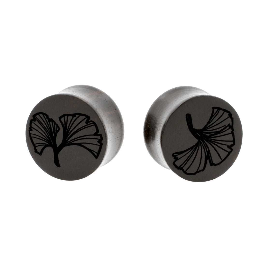 Houten Ginko Plugs - Areng Houten Zwart