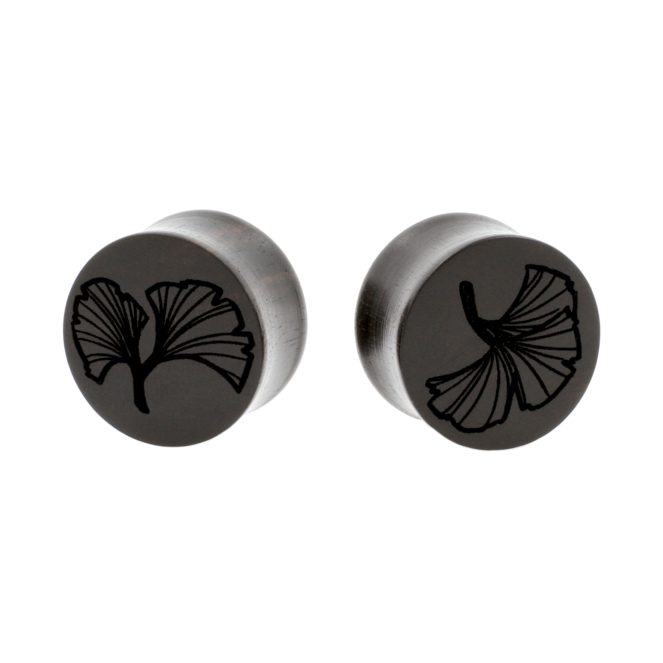 Houten Ginko Plugs - Areng Houten Zwart