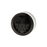 Houten Crying Heart Plugs - Areng Hout Zwart